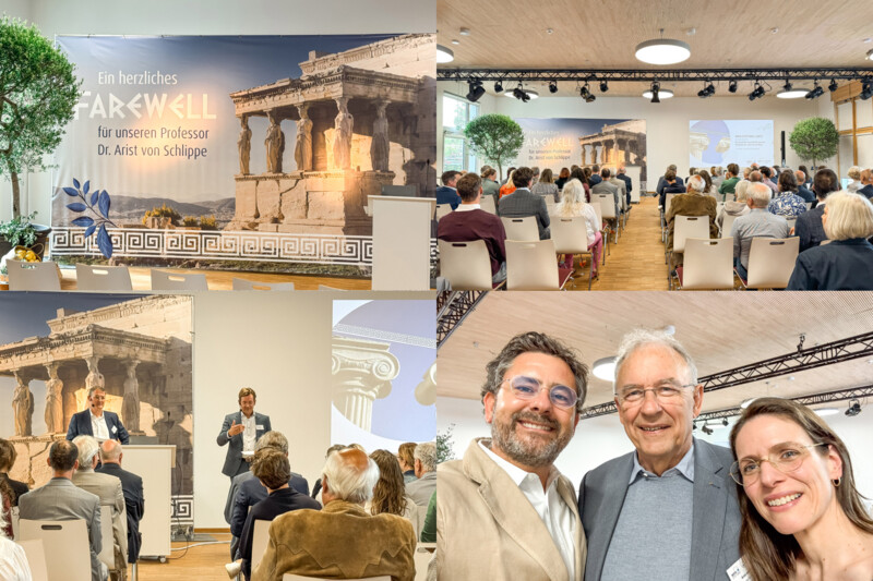 Collage aus 4 Fotografien, die Ausschnitte aus einer Veranstaltung zeigen. 